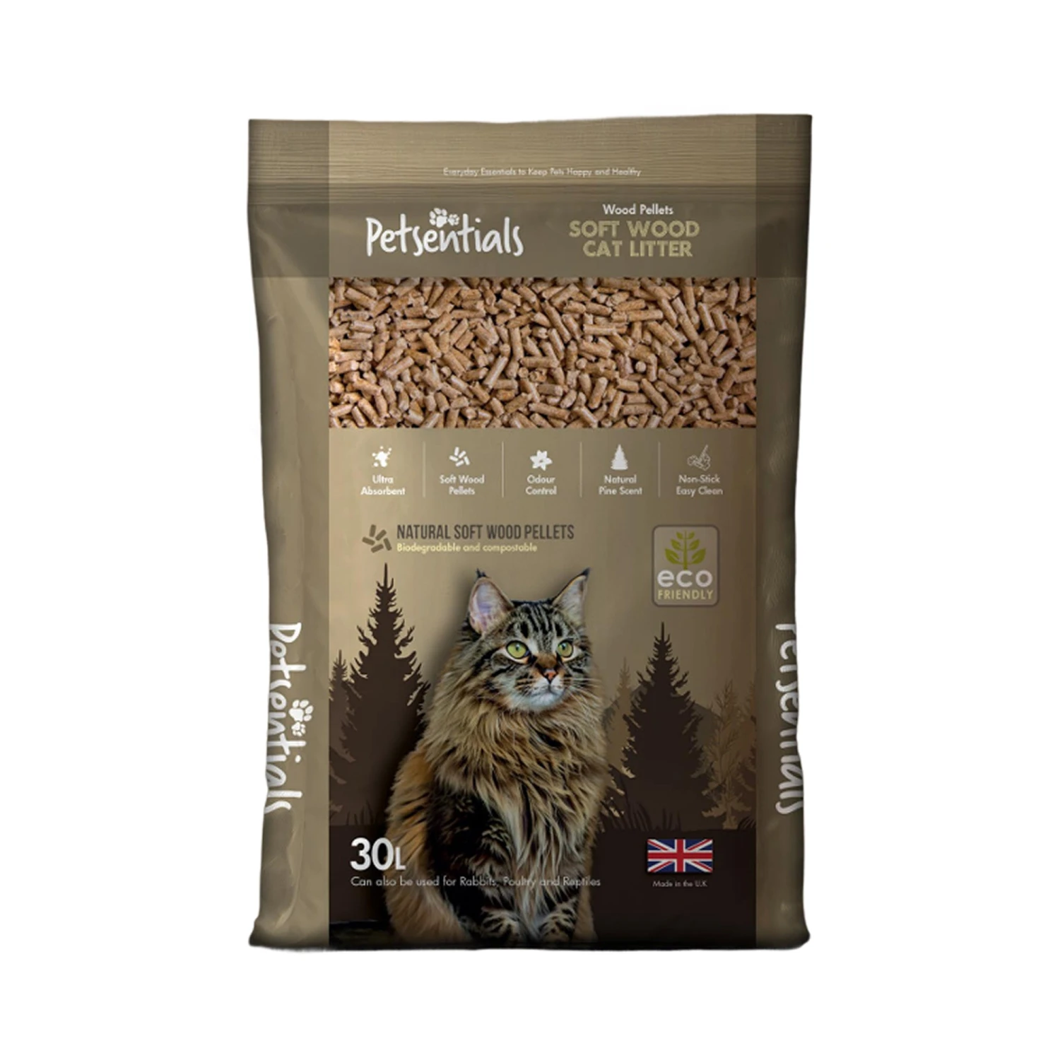 Petsentials Biodegradable Wood Based Pine Scent Cat Litter 1 Petsentials Biodegradable Wood Based Pine Scent Cat Litter