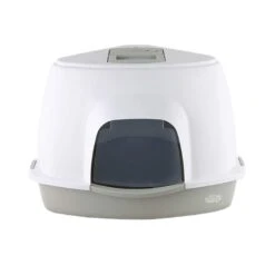 Petsentials Corner Cat Litter Tray With Hood