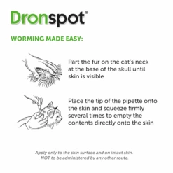 6x Dronspot Spot On Worming Solution For Small Cats (0.5-2.5kg) -Pet Supplies DronspotSpotOnWormer Instruction