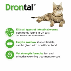 6x Drontal Wormer Tablets For Large Cats (Over 4kg) -Pet Supplies Drontal XL Worming Tablets for Large Cats and Kittens 4kg 1 Tablet 2 a671925f 4aed 414a b644 091fa0721972
