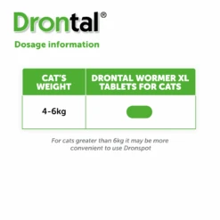 6x Drontal Wormer Tablets For Large Cats (Over 4kg) -Pet Supplies Drontal XL Worming Tablets for Large Cats and Kittens 4kg 1 Tablet 3 460e3d06 4609 40f6 9065 b4b98ecde0af