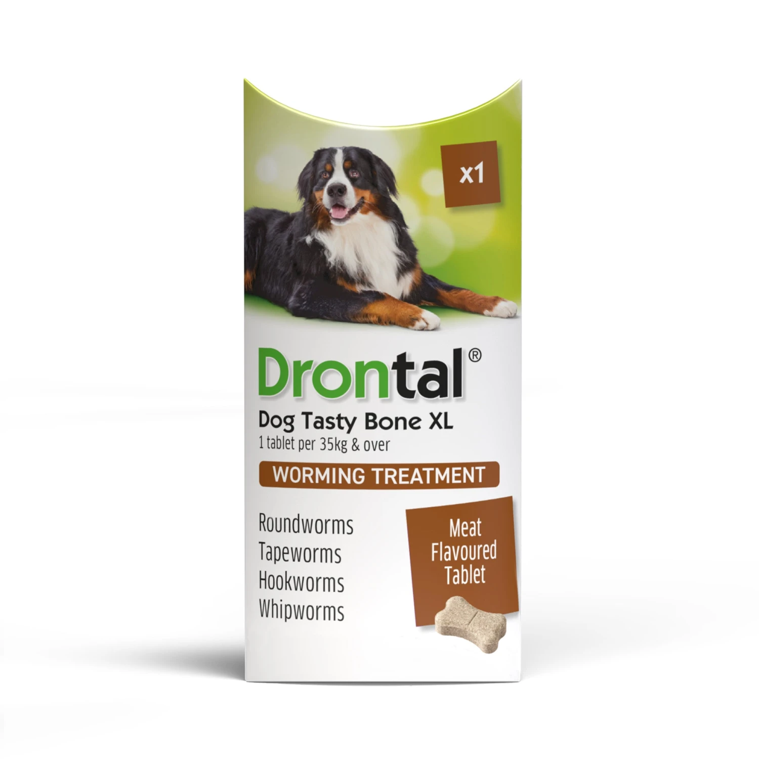 Drontal Tasty Bone XL Wormer Tablets For Large Dogs (Over 20kg) 1 Tablet Per 35kg 1 Drontal Tasty Bone XL Wormer Tablets For Large Dogs (Over 20kg) 1 Tablet Per 35kg
