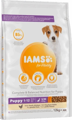Iams Vitality Puppy Small/Medium Breed Upto 1 Year Dry Dog Food - Fresh Chicken -Pet Supplies I0041908 61816.1700636933.386.513