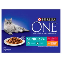 Purina ONE Senior 7+ Mini Fillets Wet Cat Food - Chicken & Beef -Pet Supplies I9062289 en 02 01055.1700638675.386.513