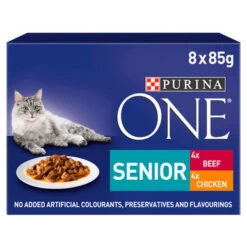 Purina ONE Senior 7+ Mini Fillets Wet Cat Food - Chicken & Beef