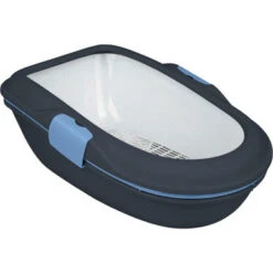 Trixie Berto Cat Litter Tray In Blue & Black