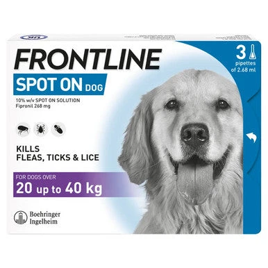 Frontline Spot On Flea & Tick Treatment For Large Dogs (20-40kg) 1 Frontline Spot On Flea & Tick Treatment For Large Dogs (20-40kg)