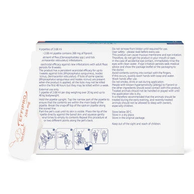 Effipro Spot-On Flea & Tick Treatment For Large Dogs (20-40kg) 2 Effipro Spot-On Flea & Tick Treatment For Large Dogs (20-40kg) - Image 2