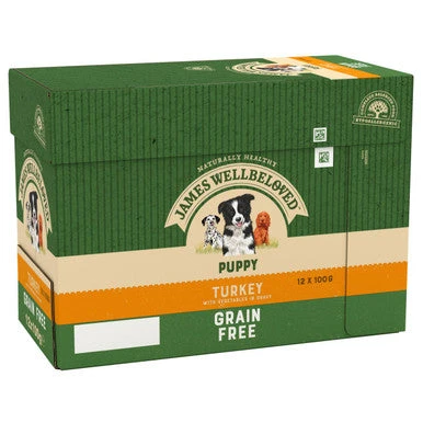 James Wellbeloved Grain Free Puppy Wet Dog Food Pouches - Turkey In Gravy 3 James Wellbeloved Grain Free Puppy Wet Dog Food Pouches - Turkey In Gravy - Image 3