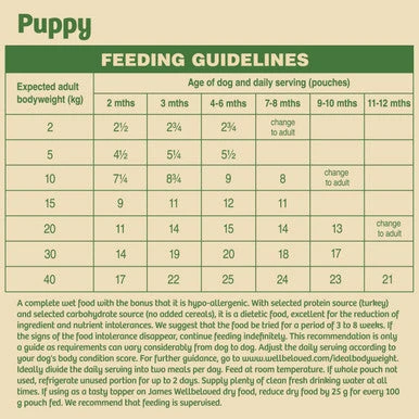 James Wellbeloved Grain Free Puppy Wet Dog Food Pouches - Turkey In Gravy 7 James Wellbeloved Grain Free Puppy Wet Dog Food Pouches - Turkey In Gravy - Image 7