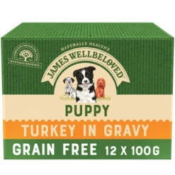 James Wellbeloved Grain Free Puppy Wet Dog Food Pouches - Turkey In Gravy