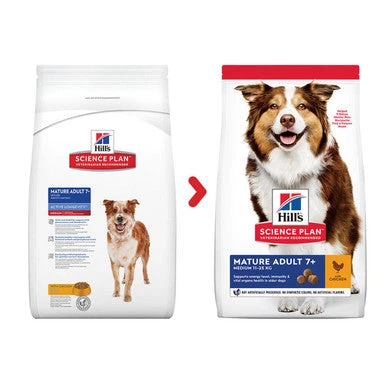Hill's Science Plan Medium Mature Adult 7+ Dry Dog Food - Chicken 2 Hill's Science Plan Medium Mature Adult 7+ Dry Dog Food - Chicken - Image 2