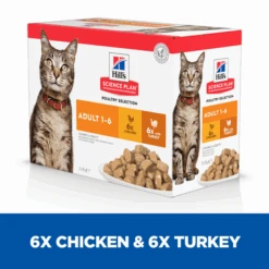 Hill's Science Plan Feline Adult 1-6 Wet Food - Poultry Selection -Pet Supplies I9405314 en 03 40448.1710539495.386.513