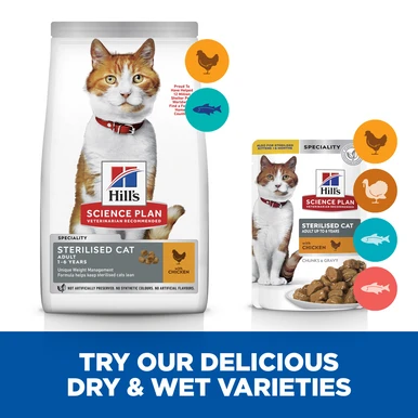 Hill's Science Plan Sterilised Cat Adult Cat Dry Food - Chicken 4 Hill's Science Plan Sterilised Cat Adult Cat Dry Food - Chicken - Image 4