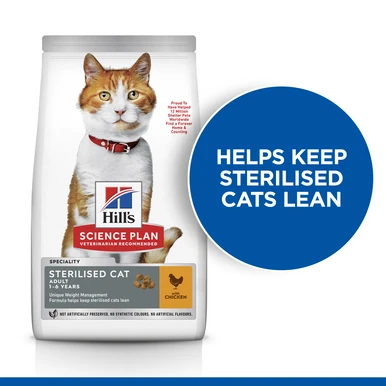 Hill's Science Plan Sterilised Cat Adult Cat Dry Food - Chicken 6 Hill's Science Plan Sterilised Cat Adult Cat Dry Food - Chicken - Image 6
