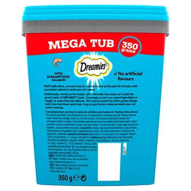 Dreamies Cat Treats Mega Tub - Salmon & Tuna 2 Dreamies Cat Treats Mega Tub - Salmon & Tuna - Image 2