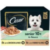 Cesar Senior 10+ Wet Dog Food Pouches - Mixed Selection In Sauce