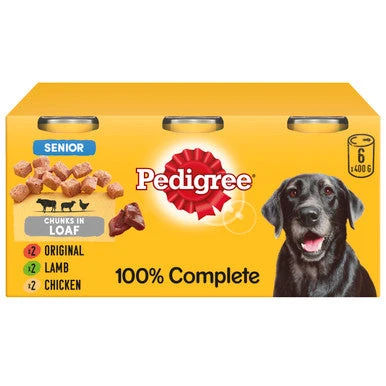 Pedigree Senior Wet Dog Food Tins - Meat Selection In Loaf 1 Pedigree Senior Wet Dog Food Tins - Meat Selection In Loaf