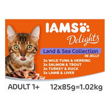 Iams Delights Adult Land & Sea Collection In Jelly Multipack 1 Iams Delights Adult Land & Sea Collection In Jelly Multipack