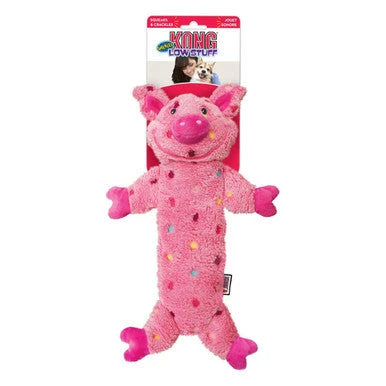 KONG Low Stuff Speckles Pig Dog Toy 2 KONG Low Stuff Speckles Pig Dog Toy - Image 2