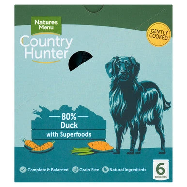 Natures Menu Country Hunter Duck Wet Dog Food Pouches 1 Natures Menu Country Hunter Duck Wet Dog Food Pouches