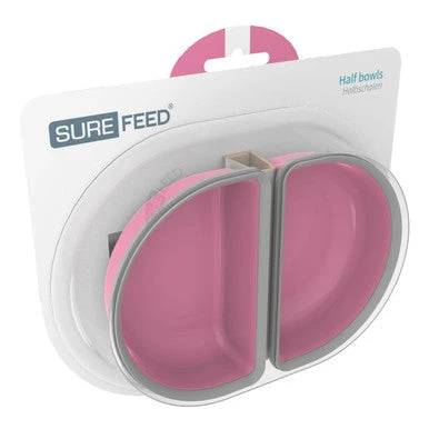 SureFeed Half Bowl Set Pink 1 SureFeed Half Bowl Set Pink