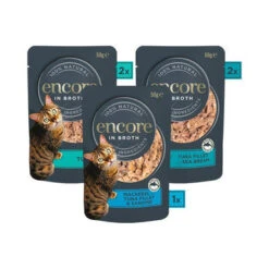 Encore Adult Wet Cat Food Pouches - Fish Selection In Broth -Pet Supplies I9530859 04 24519.1700646727.386.513