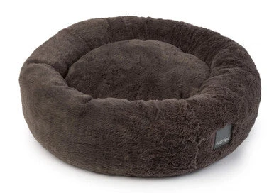 FuzzYard Dreameazzzy Cuddler Dog Bed - Truffle Grey 1 FuzzYard Dreameazzzy Cuddler Dog Bed - Truffle Grey