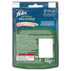 Felix Naturally Delicious Adult Cat Treats - Salmon & Spinach -Pet Supplies I9602441 en 12 89865.1710539831.386.513