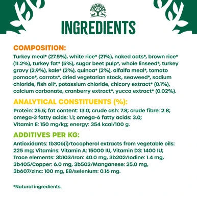 James Wellbeloved Superfoods Gluten-free Small Adult Dry Dog Food - Turkey, Kale & Quinoa 8 James Wellbeloved Superfoods Gluten-free Small Adult Dry Dog Food - Turkey, Kale & Quinoa - Image 8