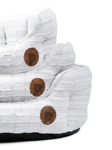 Petface White Plush Oval Small Dog Bed 3 Petface White Plush Oval Small Dog Bed - Image 3