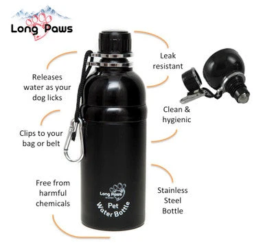 Long Paws Lick 'n Flow Stainless Steel Dog Water Bottle 4 Long Paws Lick 'n Flow Stainless Steel Dog Water Bottle - Image 4