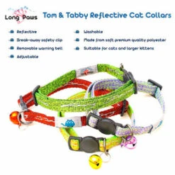 Long Paws Tom & Tabby Reflective Adjustable Cat Collar -Pet Supplies I9684303 en 11 31479.1710539941.386.513
