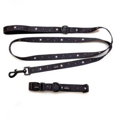 Long Paws Funk The Dog Night Sky Adjustable Dog Collar - Black 2 Long Paws Funk The Dog Night Sky Adjustable Dog Collar - Black - Image 2