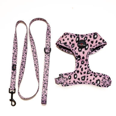 Long Paws Funk The Dog Leopard Dog Lead - Pink 2 Long Paws Funk The Dog Leopard Dog Lead - Pink - Image 2