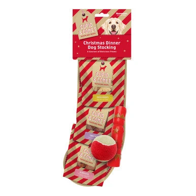 Cupid & Comet Christmas Dinner Dog Stocking 1 Cupid & Comet Christmas Dinner Dog Stocking