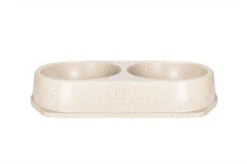 Bamboo Bowl Natural Cat & Dog Double Bowl