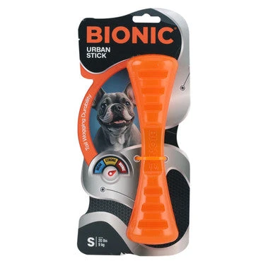 BIONIC Urban Stick Treats Holding Orange Dog Chew Toy 1 BIONIC Urban Stick Treats Holding Orange Dog Chew Toy
