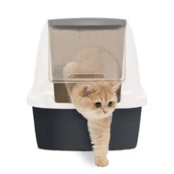 Catit Airsift Hooded White/Grey Cat Litter Box -Pet Supplies I9700295 en 05 33506.1710540022.386.513