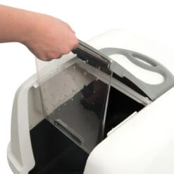 Catit Airsift Hooded White/Grey Cat Litter Box -Pet Supplies I9700295 en 07 26483.1710540022.386.513