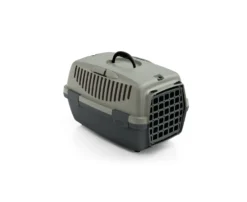Stefanplast Gulliver 1 Pet Carrier With Plastic Door - Grey