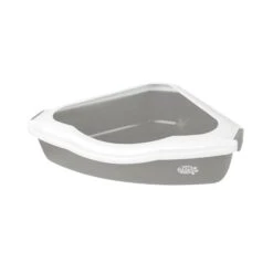 Petsentials Corner Cat Litter Tray - Grey