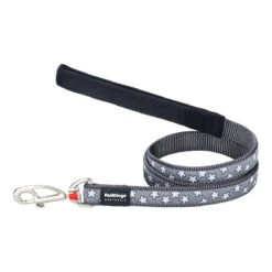 Red Dingo Grey With White Stars Dog Lead