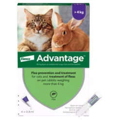 Advantage 80 Spot On For Large Cat & Rabbits (4-8kg) -Pet Supplies advantage 80 spot on flea control large cats and rabbits egp4 jpg