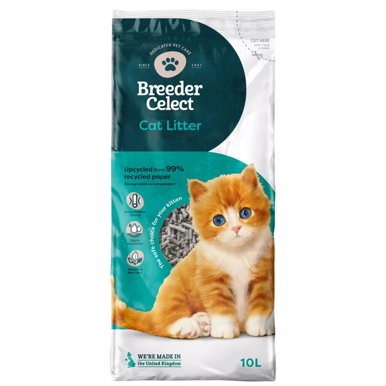 Breeder Celect Recycled Paper Cat Litter 6 Breeder Celect Recycled Paper Cat Litter - Image 6